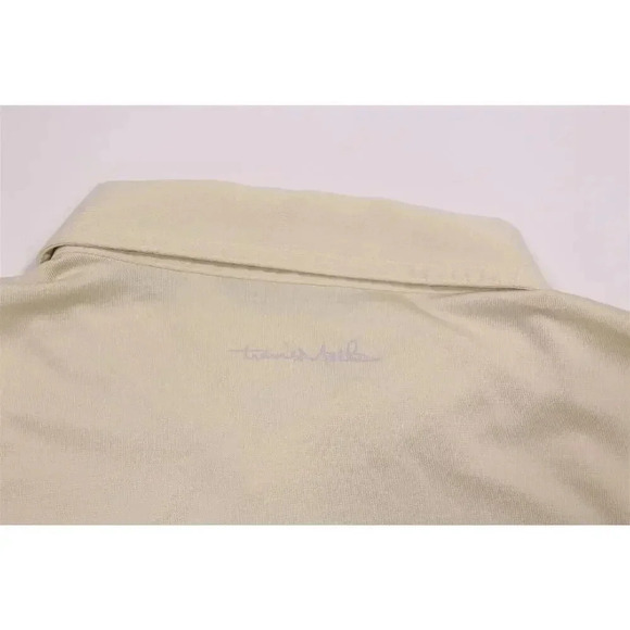 Travis Mathew Yellow Palm Tree Design Performance Golf Polo Shirt Large - Picture 8 of 9